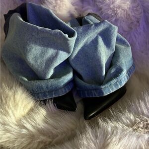 Loewe: Chic Denim Fold-Over Booties